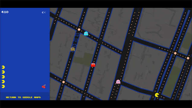 Cultura Geek Pac-man Google Maps 1