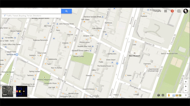 Cultura Geek Pac-man Google Maps 2