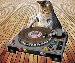 Cat scratch turntable culturageek.com.ar gato