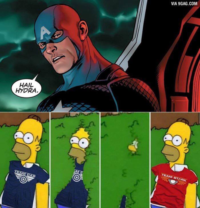 Los memes de Capitán América como villano de Marvel www.culturageek.com.ar