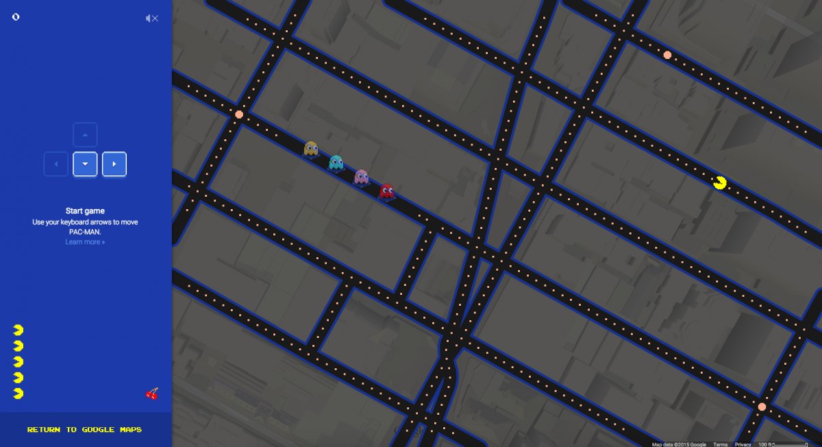 Transforme qualquer mapa do Google Maps em um jogo de Pac-Man