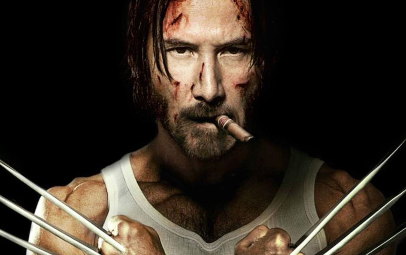 Keanu Reeves como Wolverine - foto via ScreenGeek