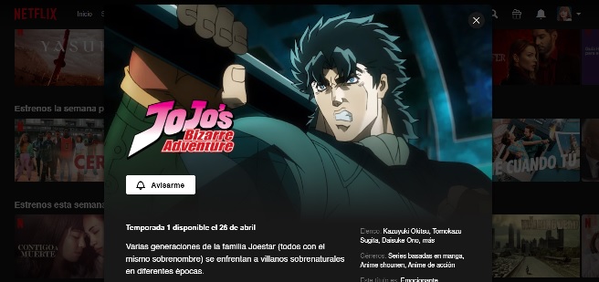 JoJo's Bizarre Adventure estreia em abril na Netflix – ANMTV