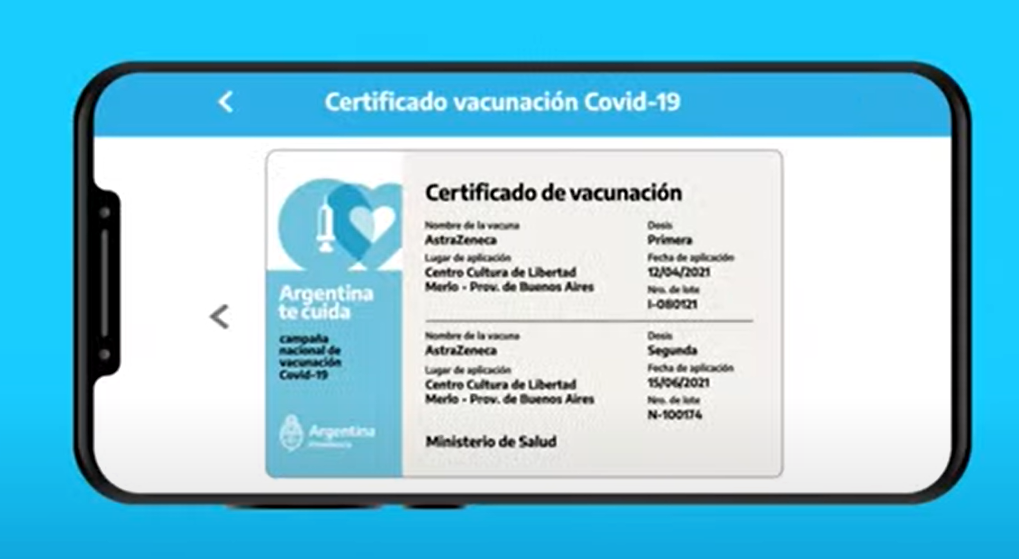 Certificado vacunación COVID19