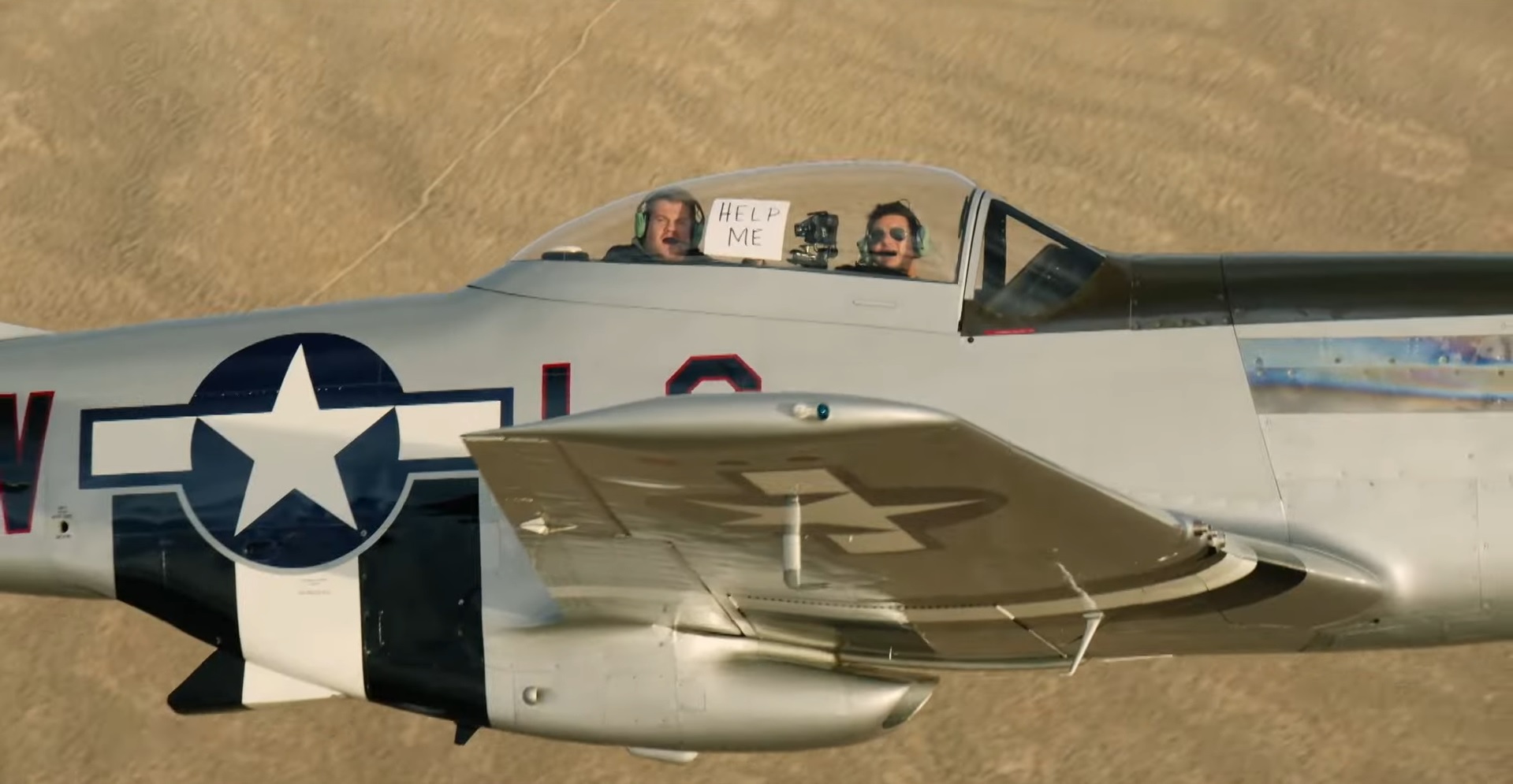 Tom Cruise took James Corden for a ride (through the air) in a WWII plane and a military jet