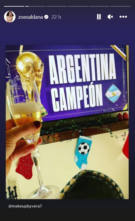 Zoe Saldana - Argentina World Cup