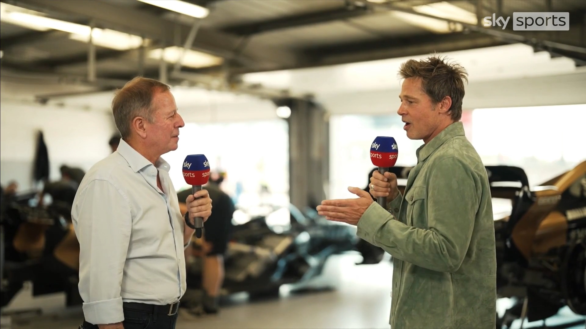 Brad Pitt y Martin Brundle F1
