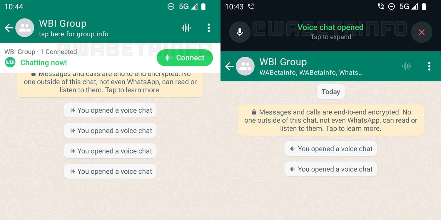 WhatsApp chats de voz