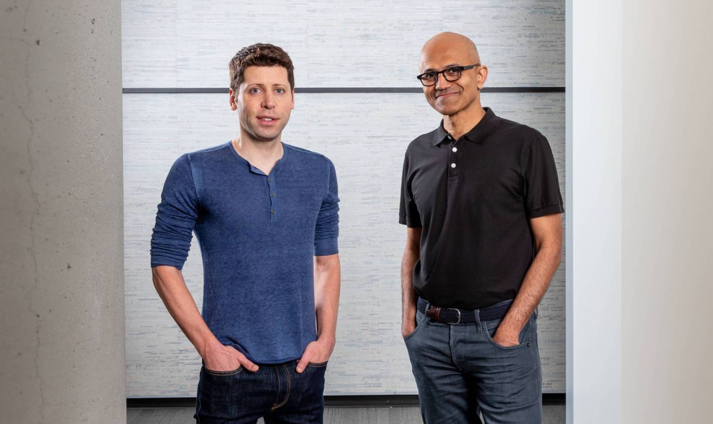 Microsoft - Satya Nadella y Sam Altman