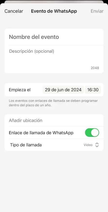 Evento WhatsApp