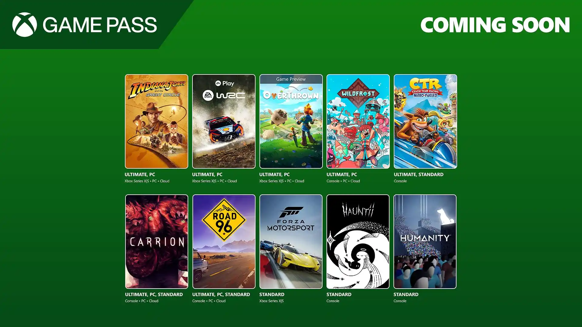 Xbox Game Pass diciembre