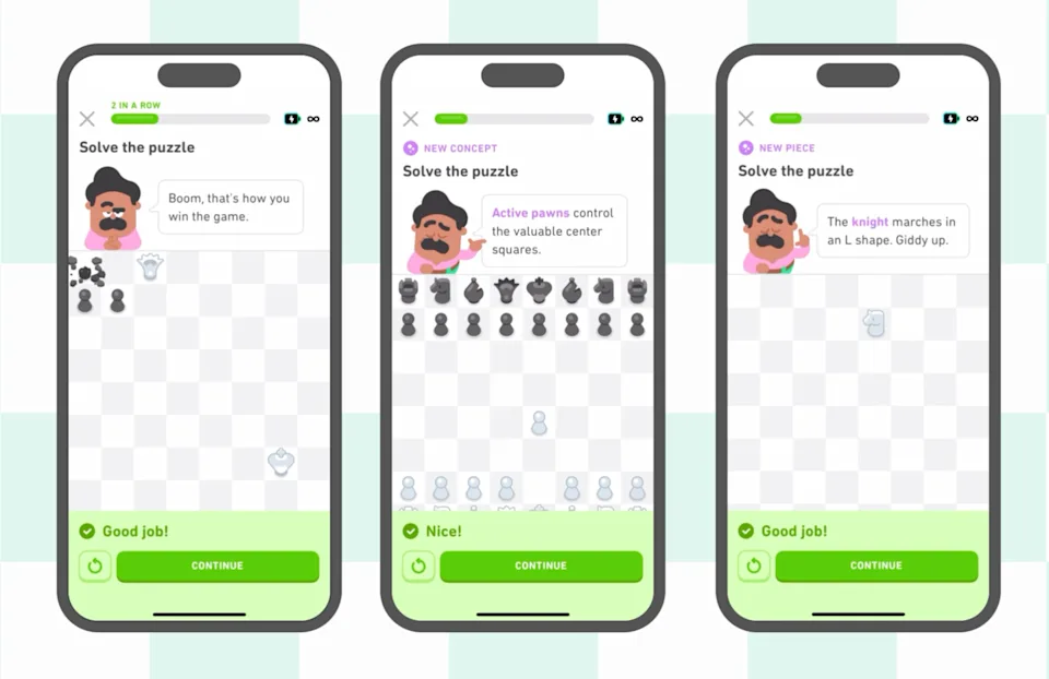 Duolingo lecciones de ajedrez