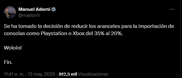Consolas importación