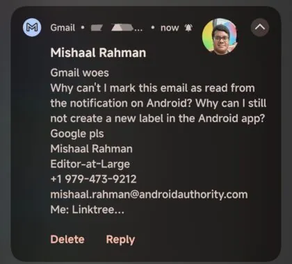 Gmail Android función