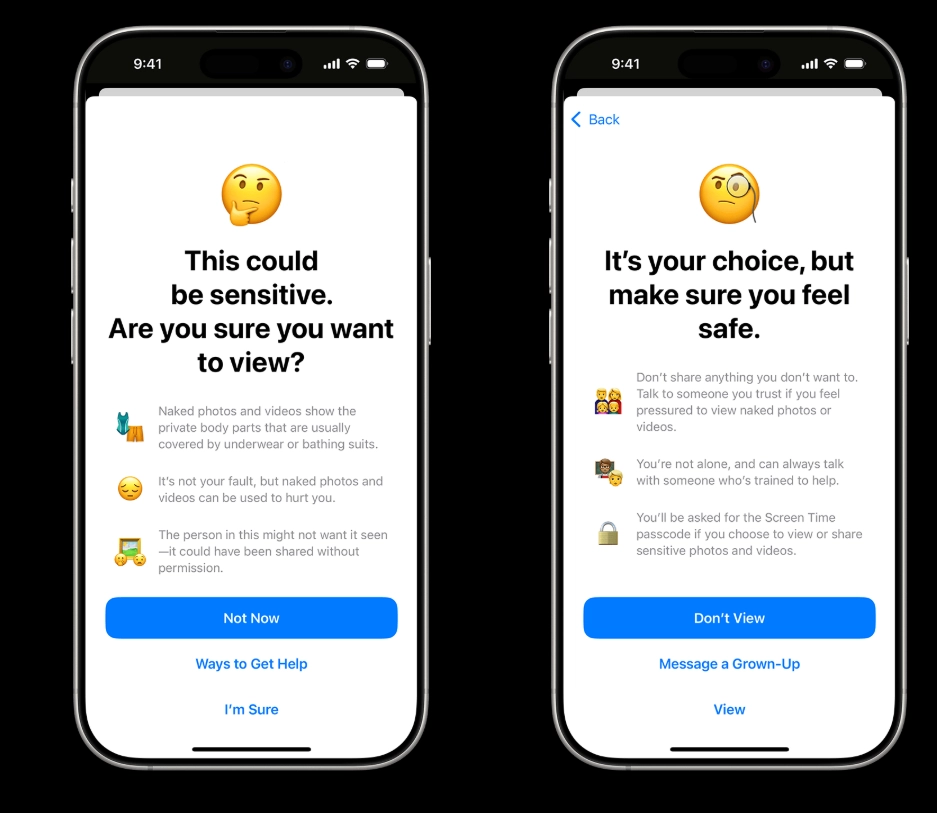 Apple contenido sensible -