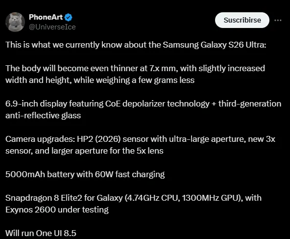 Galaxy S26 Ultra