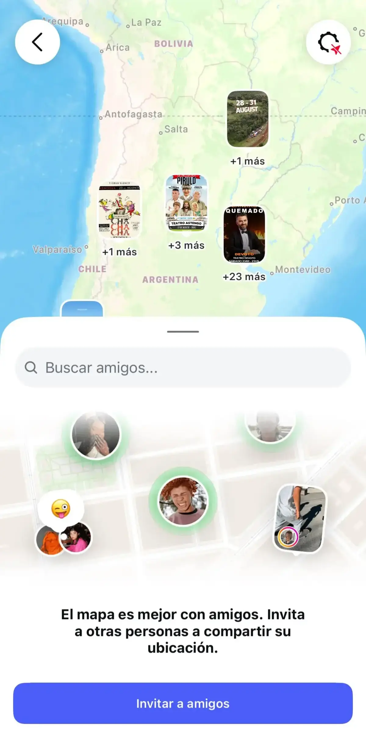 Mapa en Instagram