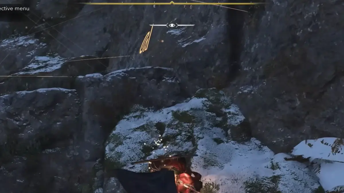 Glifo de Piedra en la pared en AC Shadows