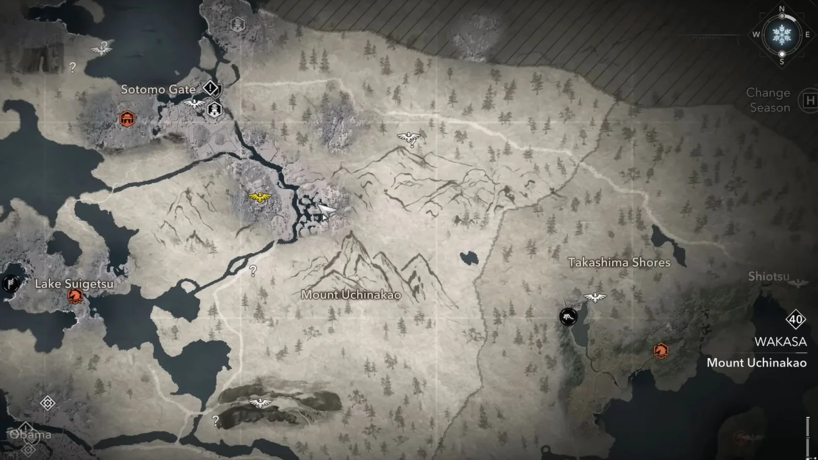 Ubicación del Glifo del Río en Assassin's Creed Shadows Wakasa
