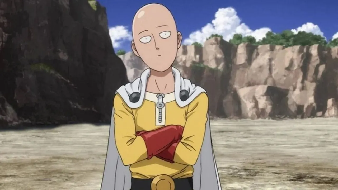 Saitama mirando al frente