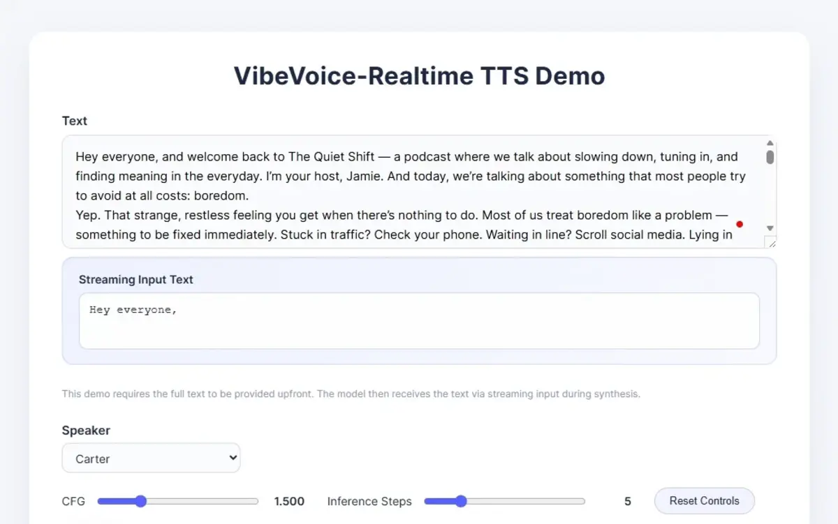 VibeVoice-Realtime Microsoft
