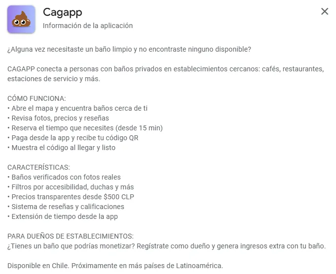 aplicación baño