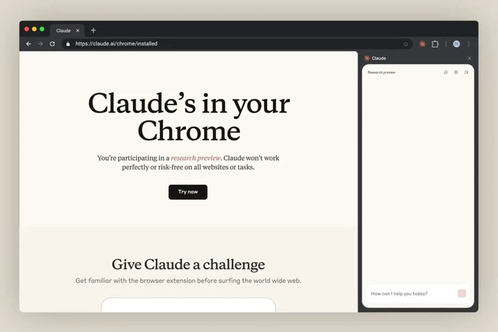 Chrome Claude extensión