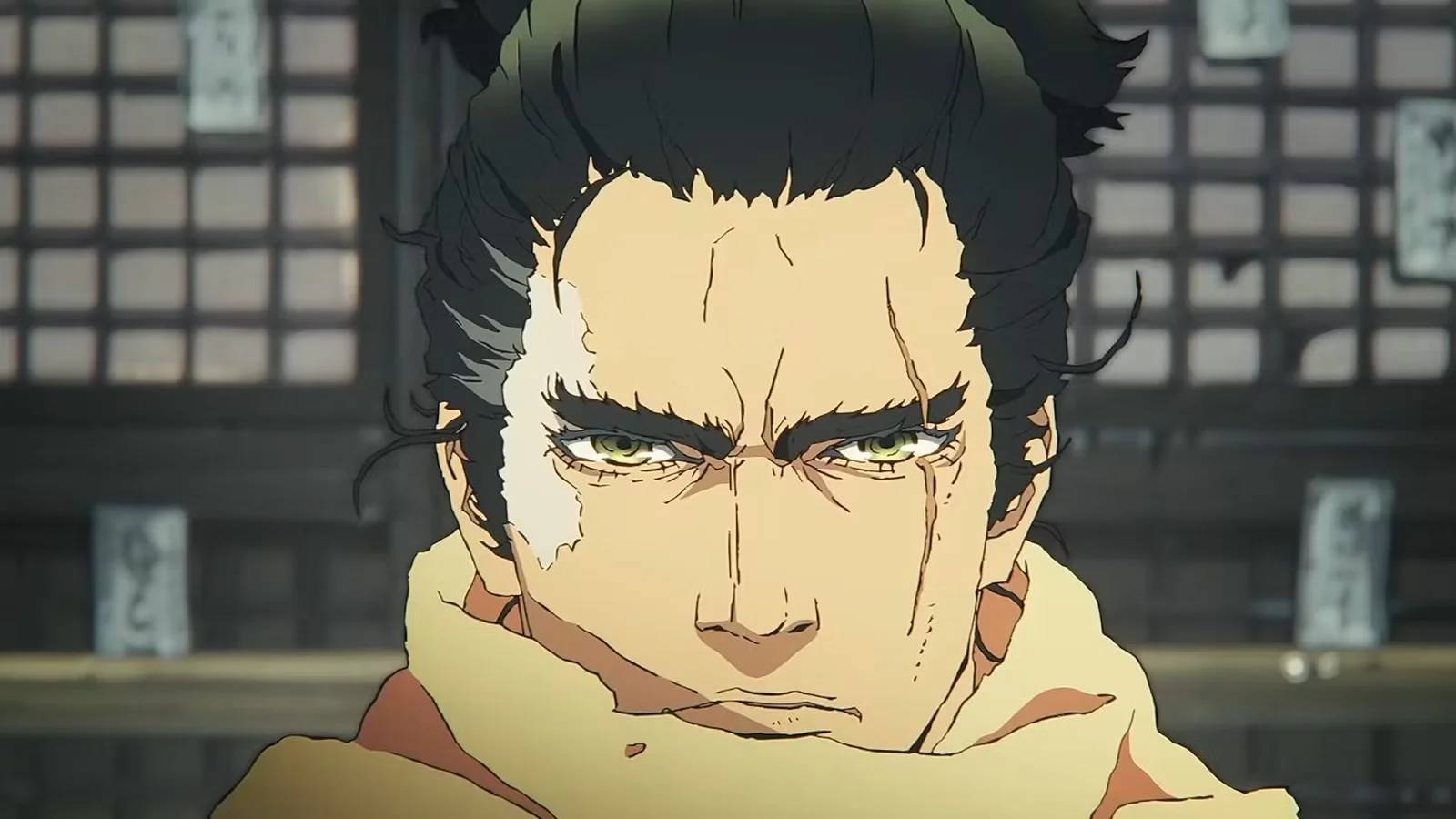 Lobo, el shinobi protagonista, en una escena del anime Sekiro: No Defeat