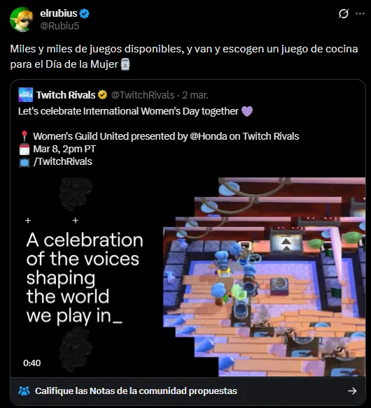 Twitch polémica día de la mujer