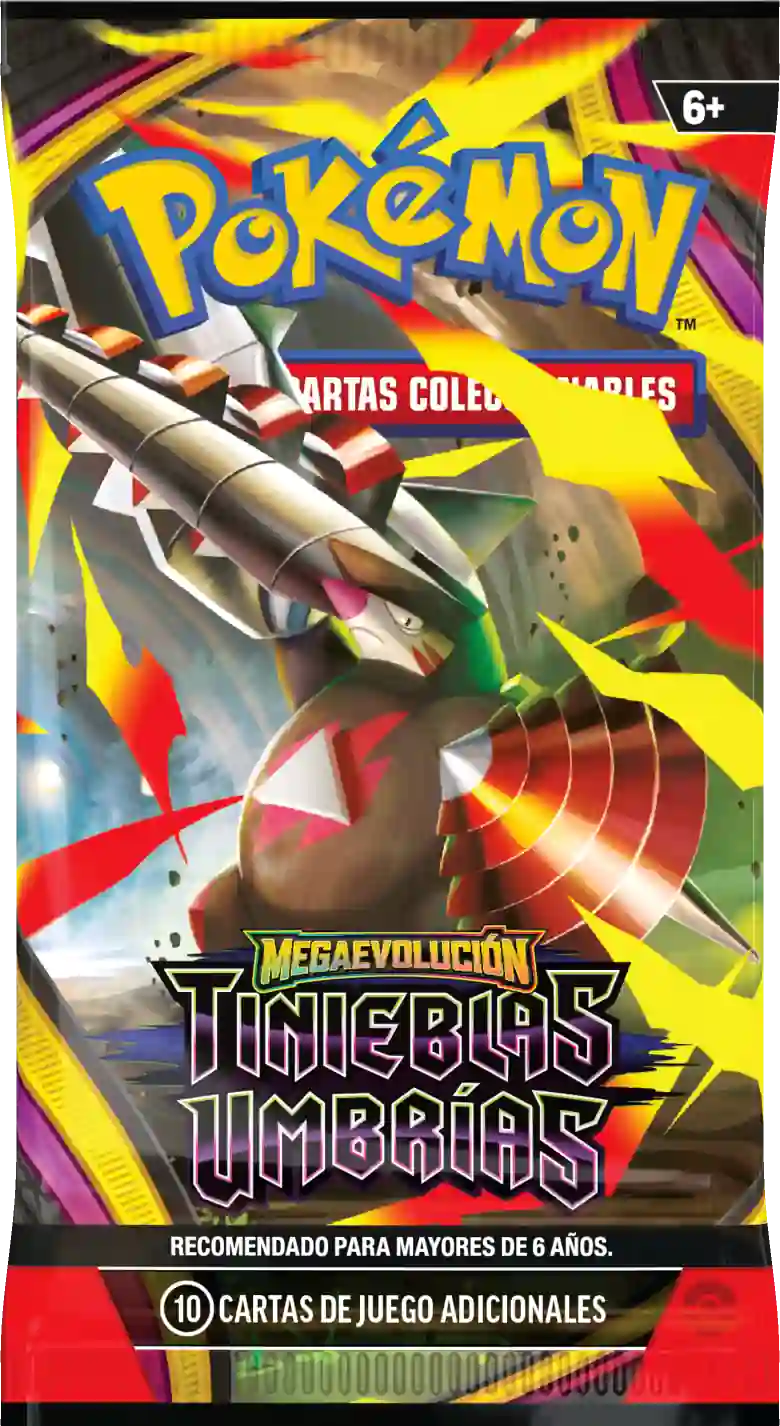 Sobre de refuerzo de Mega-Excadrill ex de la expansión Pokémon TCG Megaevolución-Tinieblas Umbrías