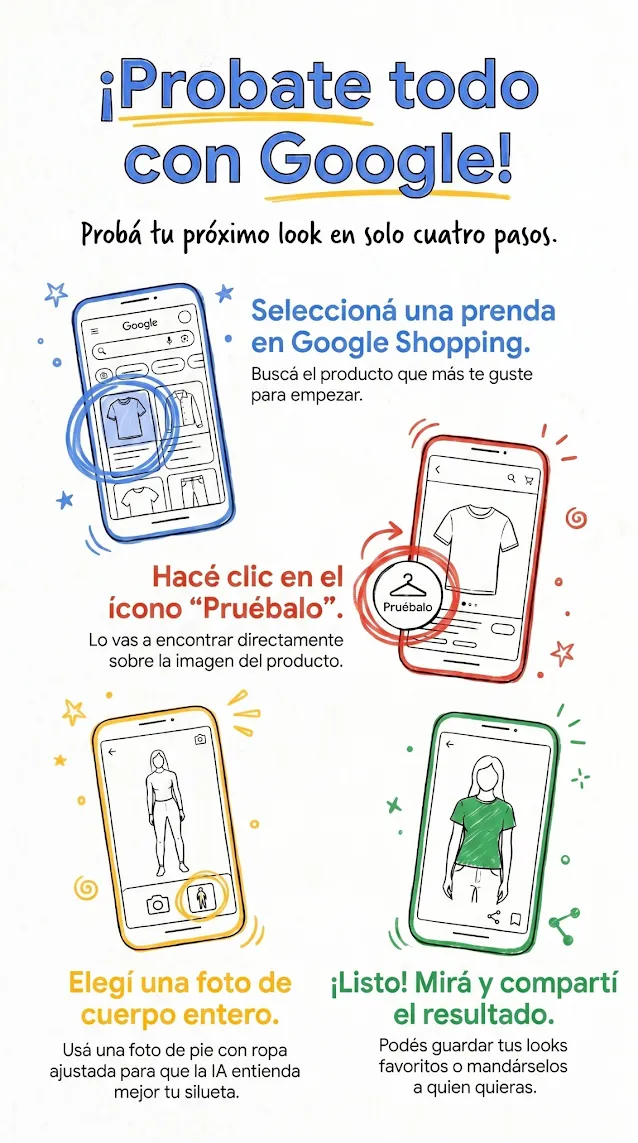Google Pruébalo ropa función 