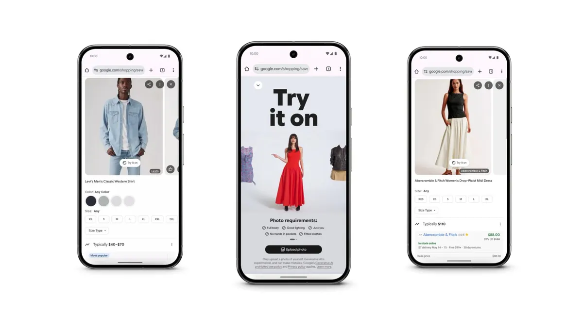 Google Pruébalo ropa función