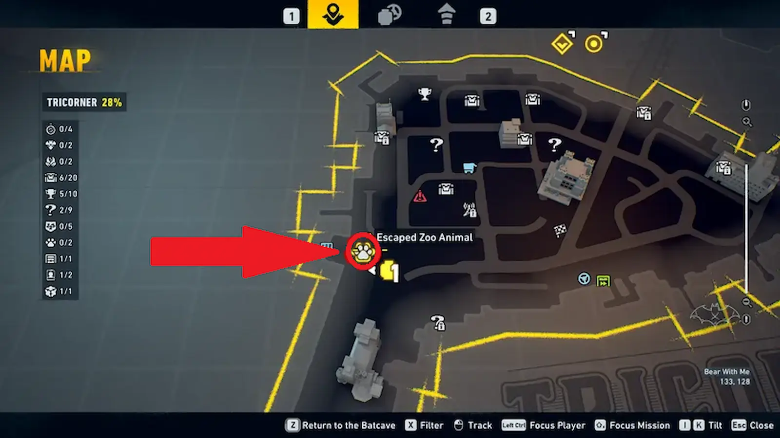 LEGO Batman - Mapa de animales
