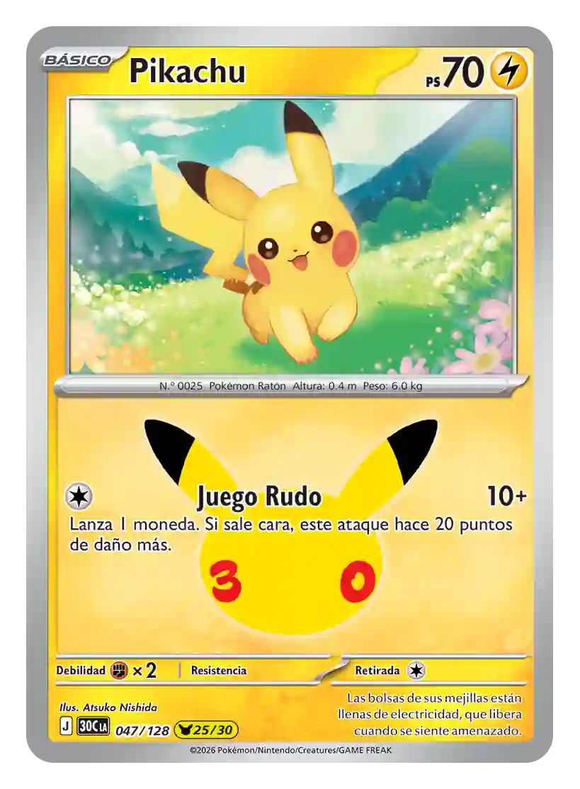 Pokemon TCG 30 aniversario Pikachu
