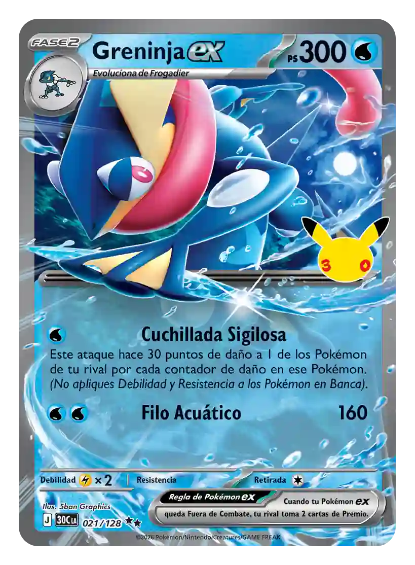 Pokemon TCG 30 aniversario Greninja Ex