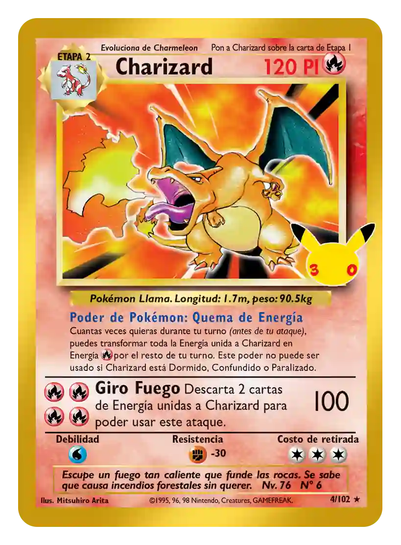Pokemon TCG 30 aniversario Charizard