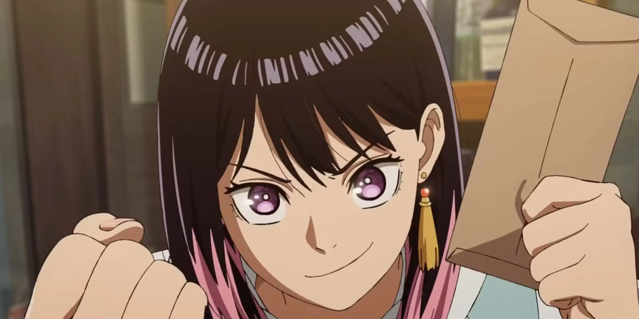 Akane Osaki practicando rakugo en el anime Akane-banashi