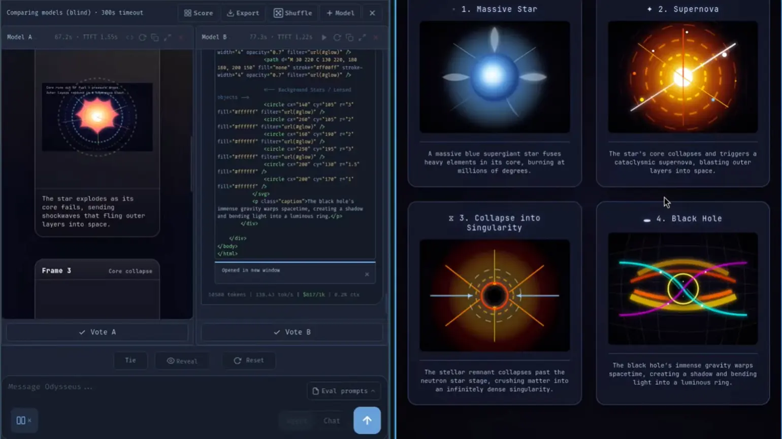 Interfaz de Odysseus, el workspace de IA de PewDiePie