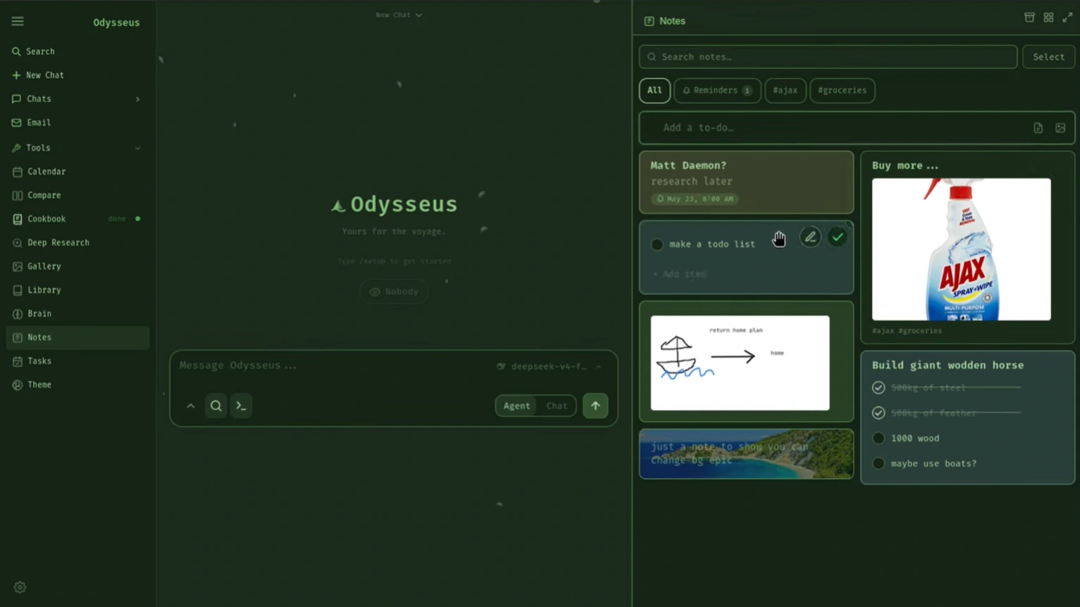 Odysseus, el workspace de IA local de PewDiePie