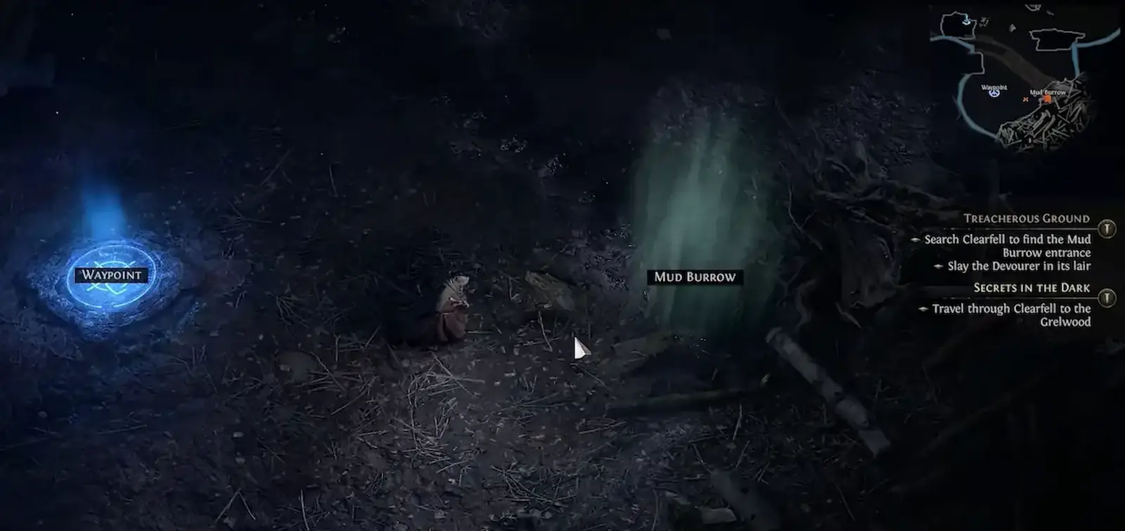 Ruta hacia el nido del Devorador desde el Campamento Clearfell en Path of Exile 2