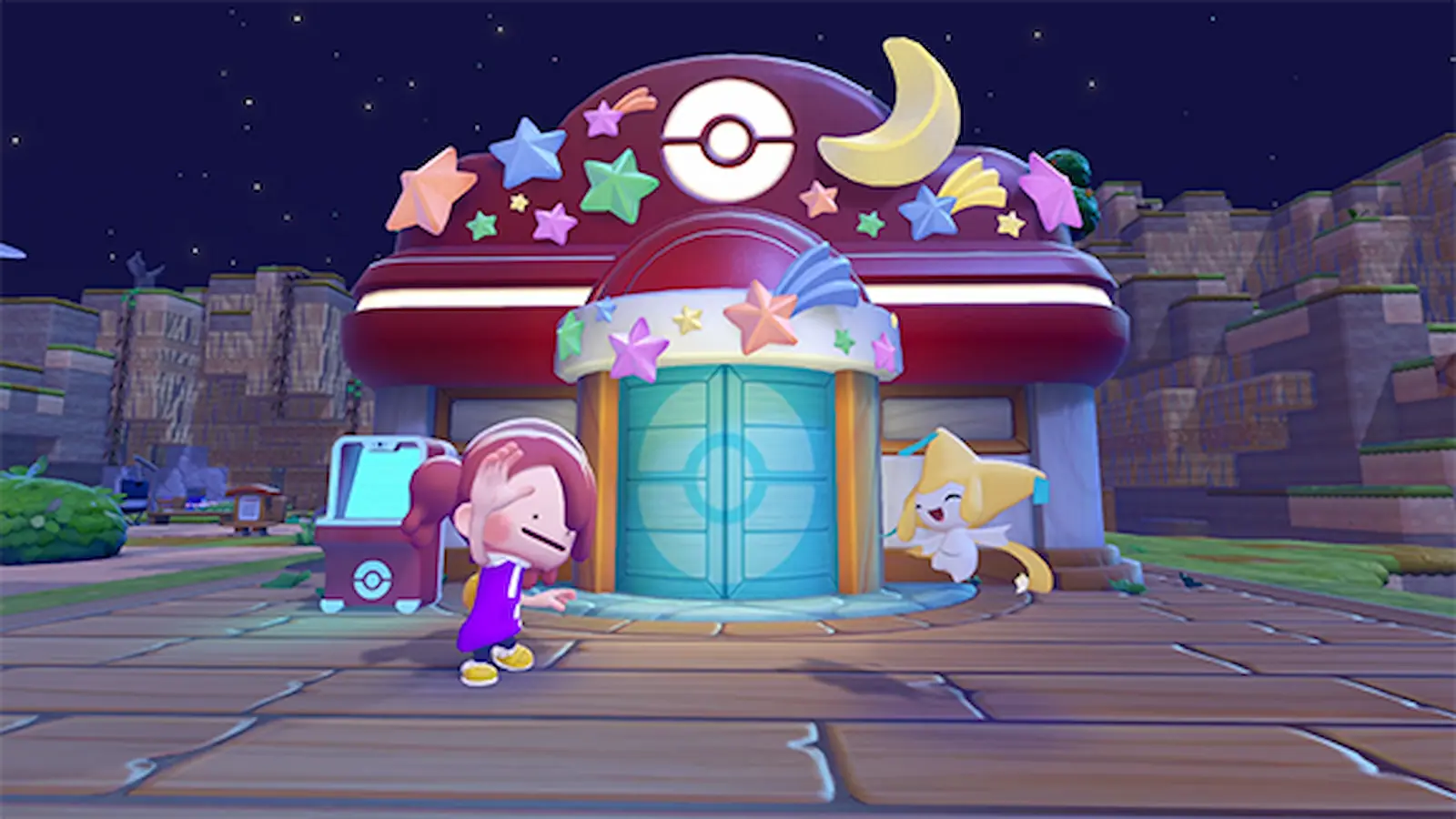 Pantalla de inicio del evento Wish Upon a Jirachi en Pokémon Pokopia