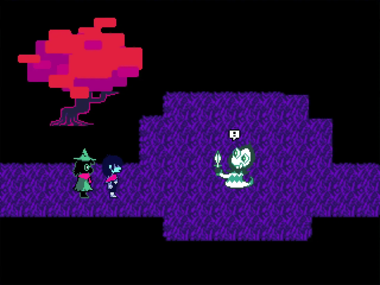Captura oficial de Deltarune Chapter 5: Festival Day — gameplay en el Flower Kingdom
