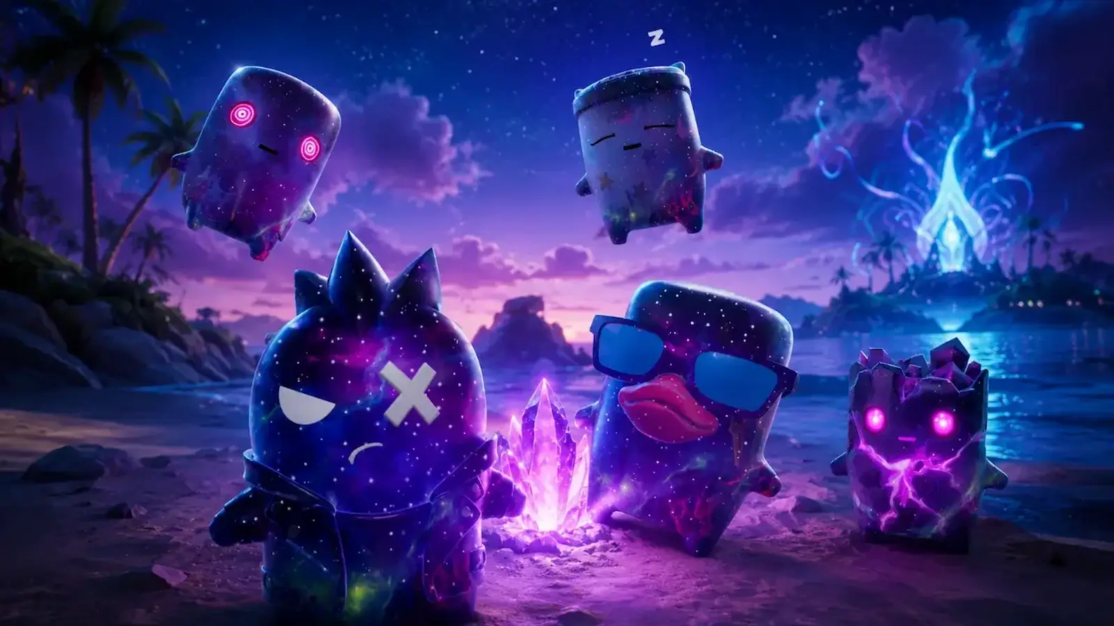 Galaxy Sprites Raros Water Earth Fire en Fortnite