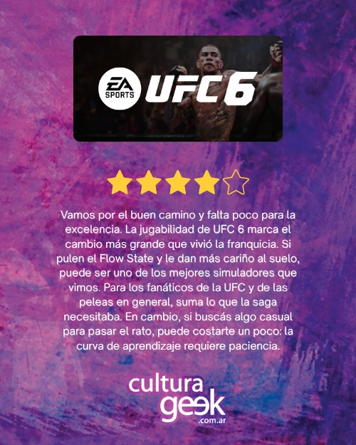 Puntaje de EA Sports UFC 6: 4 de 5 estrellas