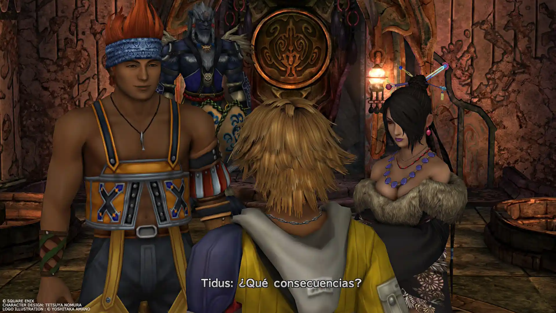 Escena de Final Fantasy X con Tidus, Wakka y Lulu en la versión HD Remaster para Switch 2