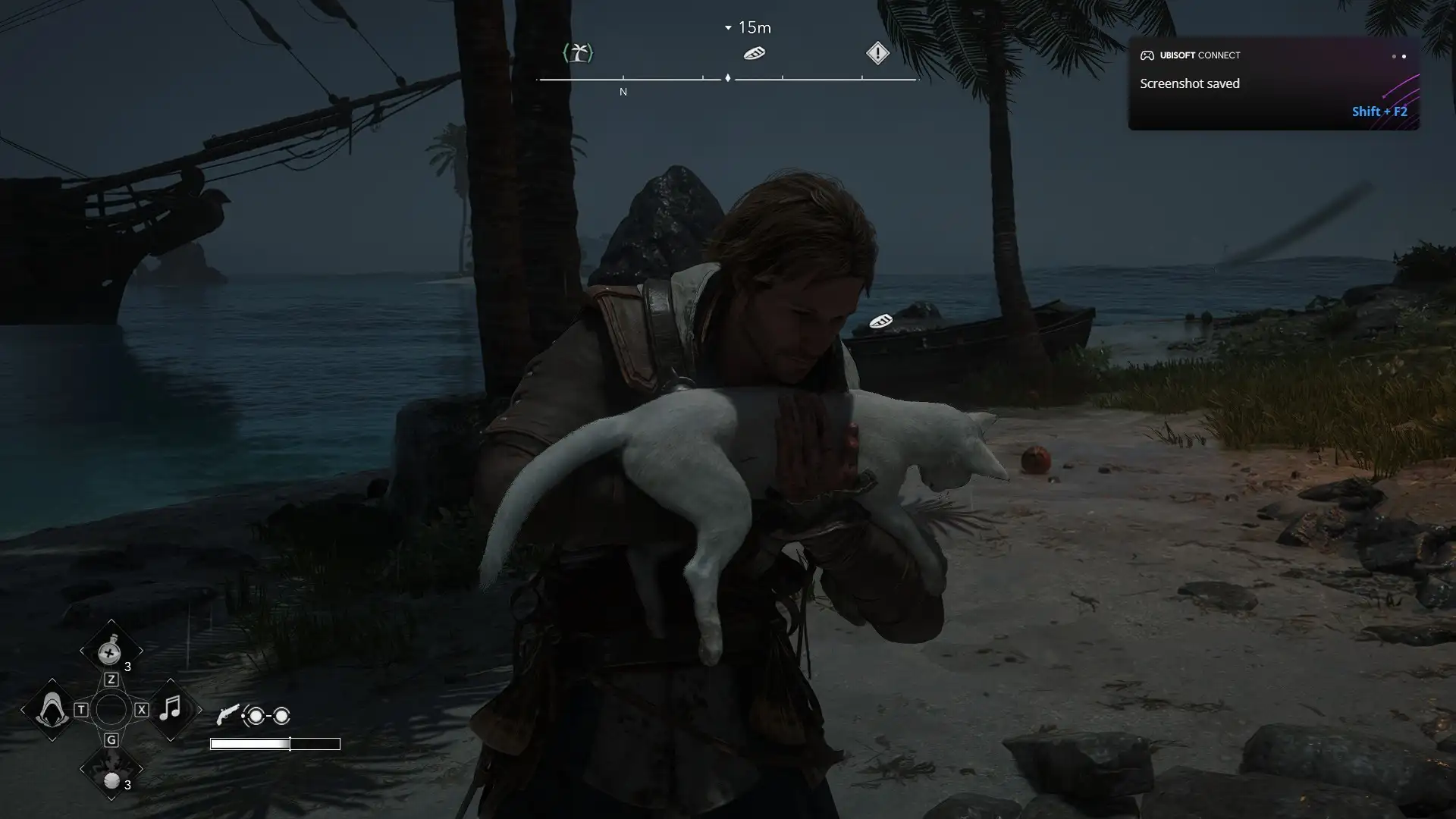 Assassin's Creed Black Flag Resynced permite acariciar a las mascotas del barco