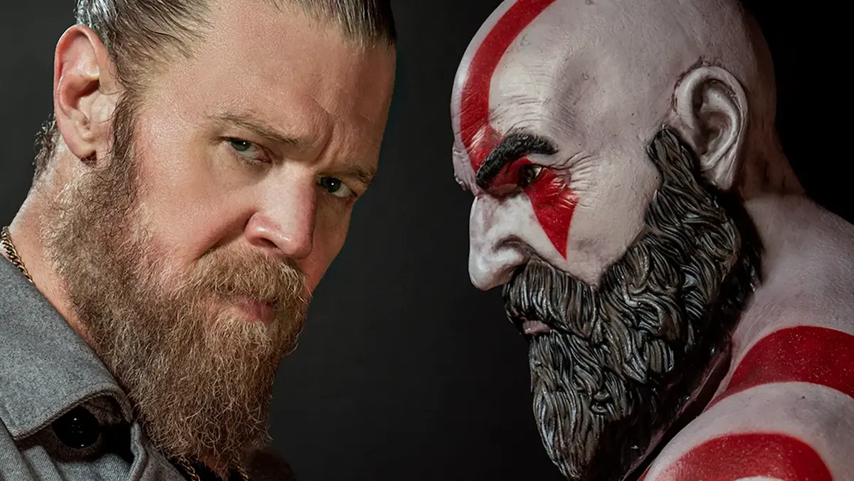Comparación entre Ryan Hurst y el diseño original de Kratos de God of War