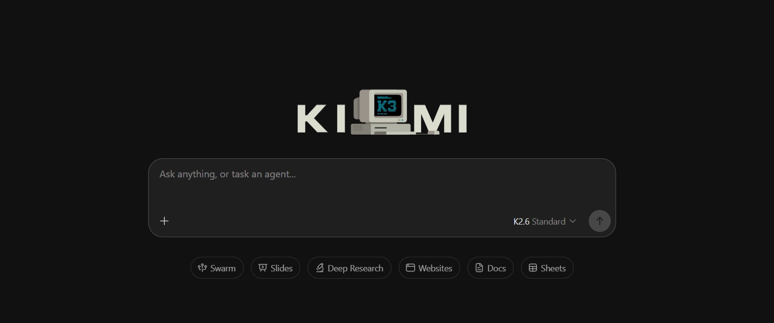 Interfaz del chatbot Kimi, donde se usa el modelo Kimi K3