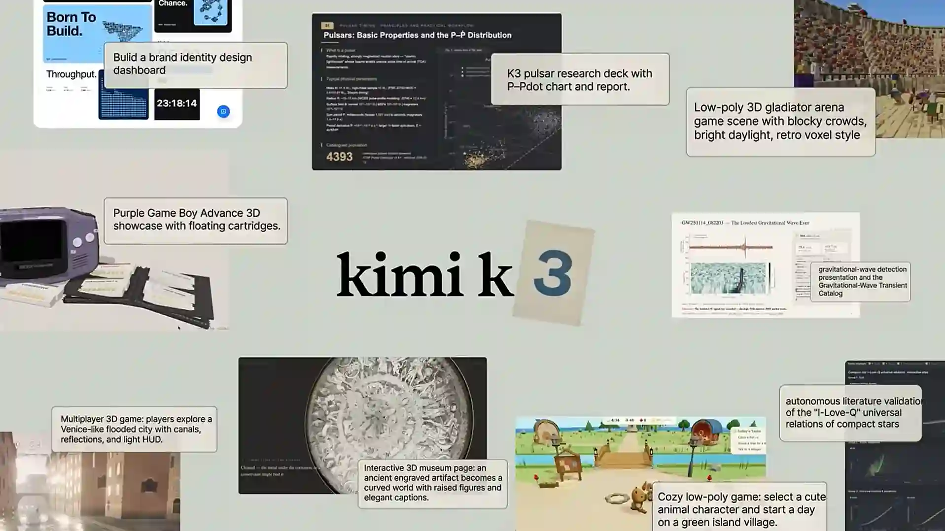 Kimi K3, el modelo de IA de Moonshot AI, y ejemplos de sus capacidades