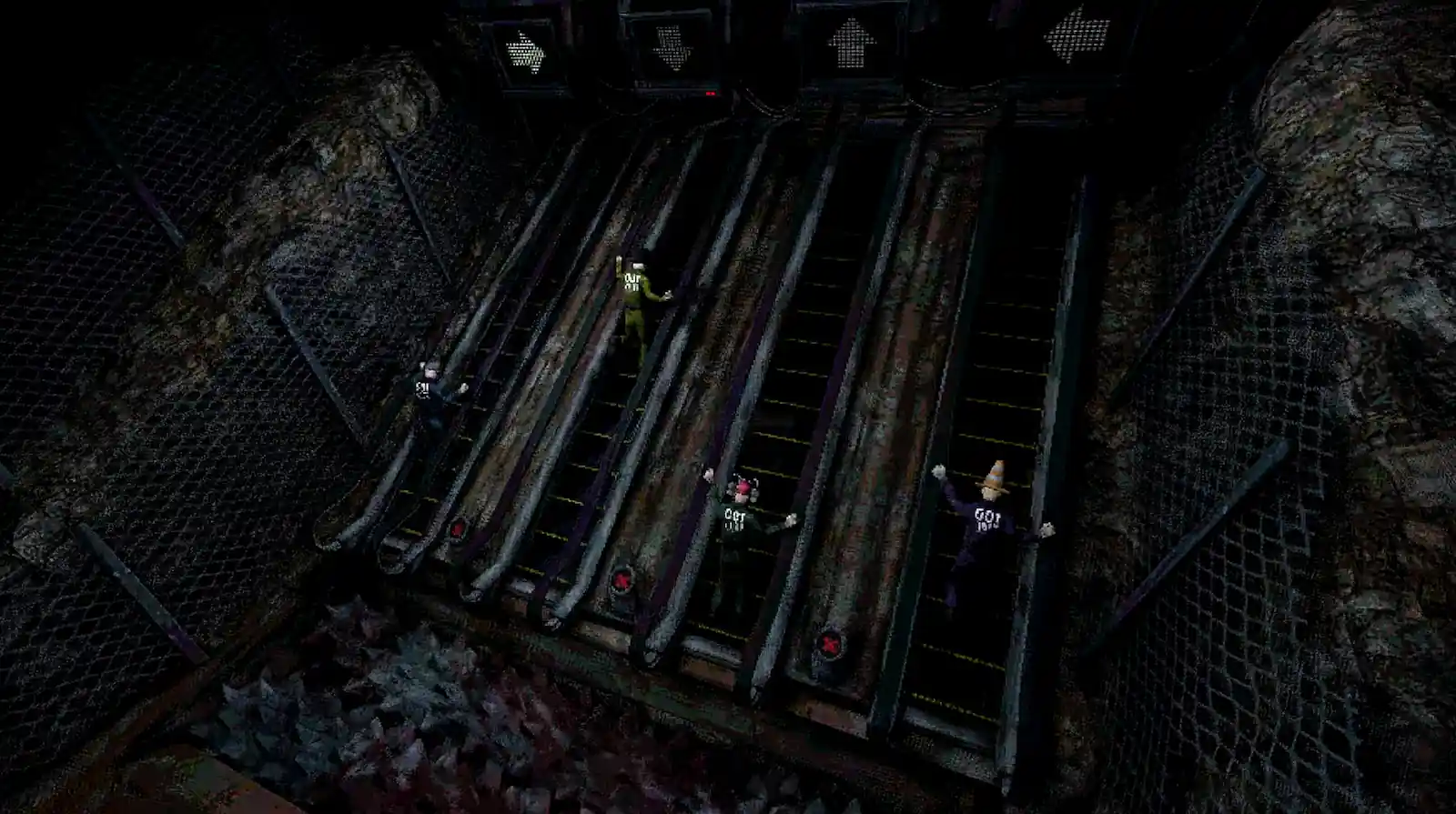 Minijuego de Machine Party ambientado en una cinta transportadora industrial